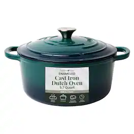 Larder & Vine - 5.7 qt Enameled Cast Iron Dutch Oven with Lid - Bondi