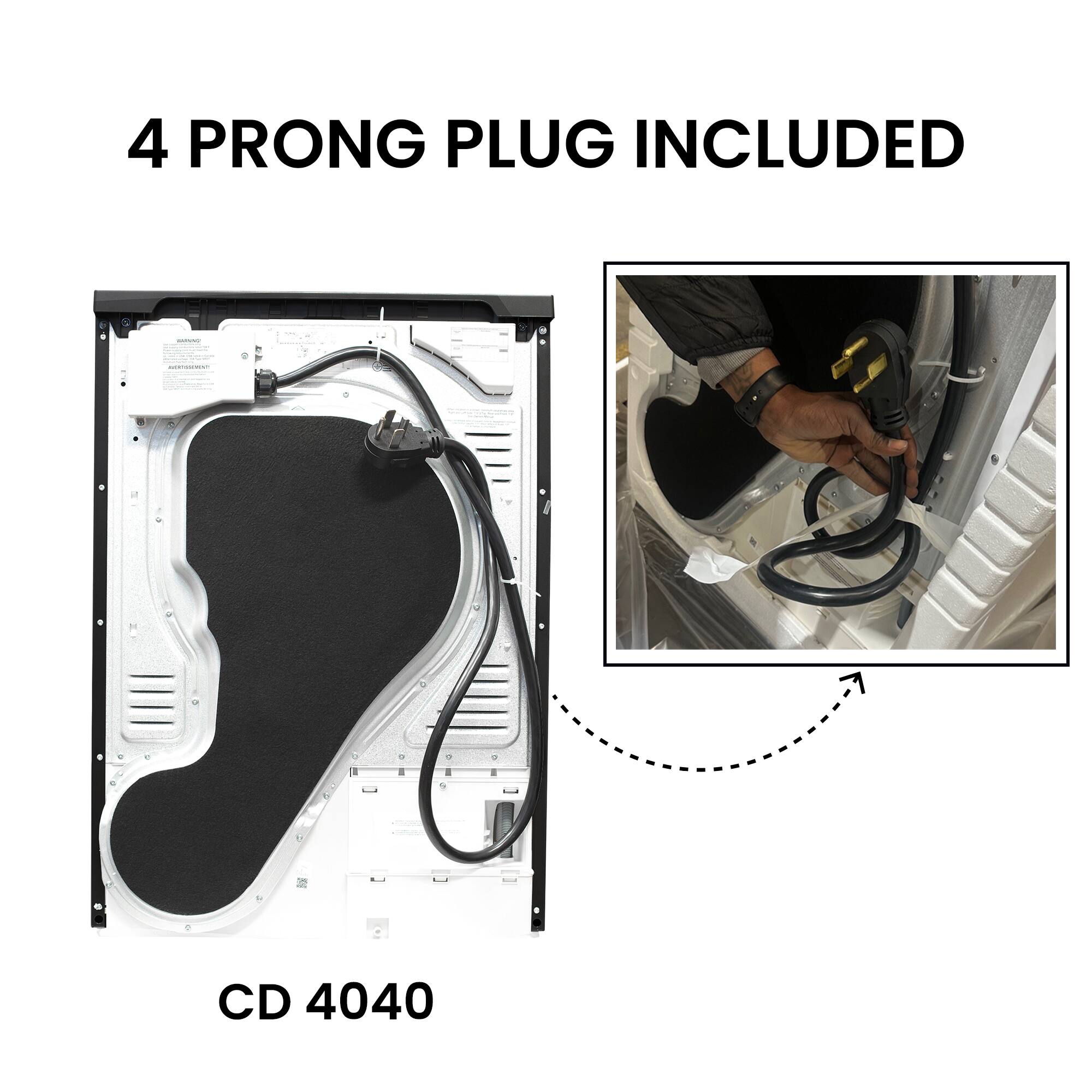 4 PRONG PLUG INCLUDED

CD 4040