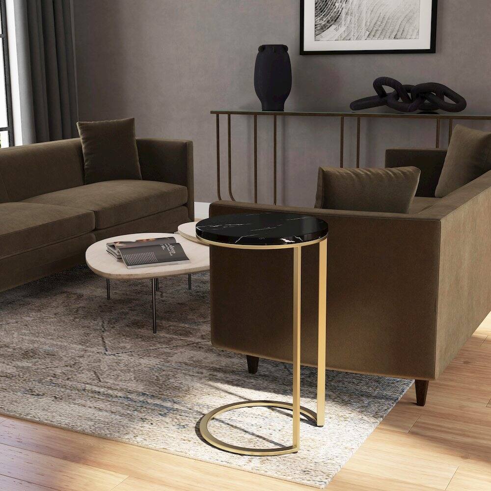 Alt View 6. Butler Specialty - Shounderia Marble Side Table - Black.