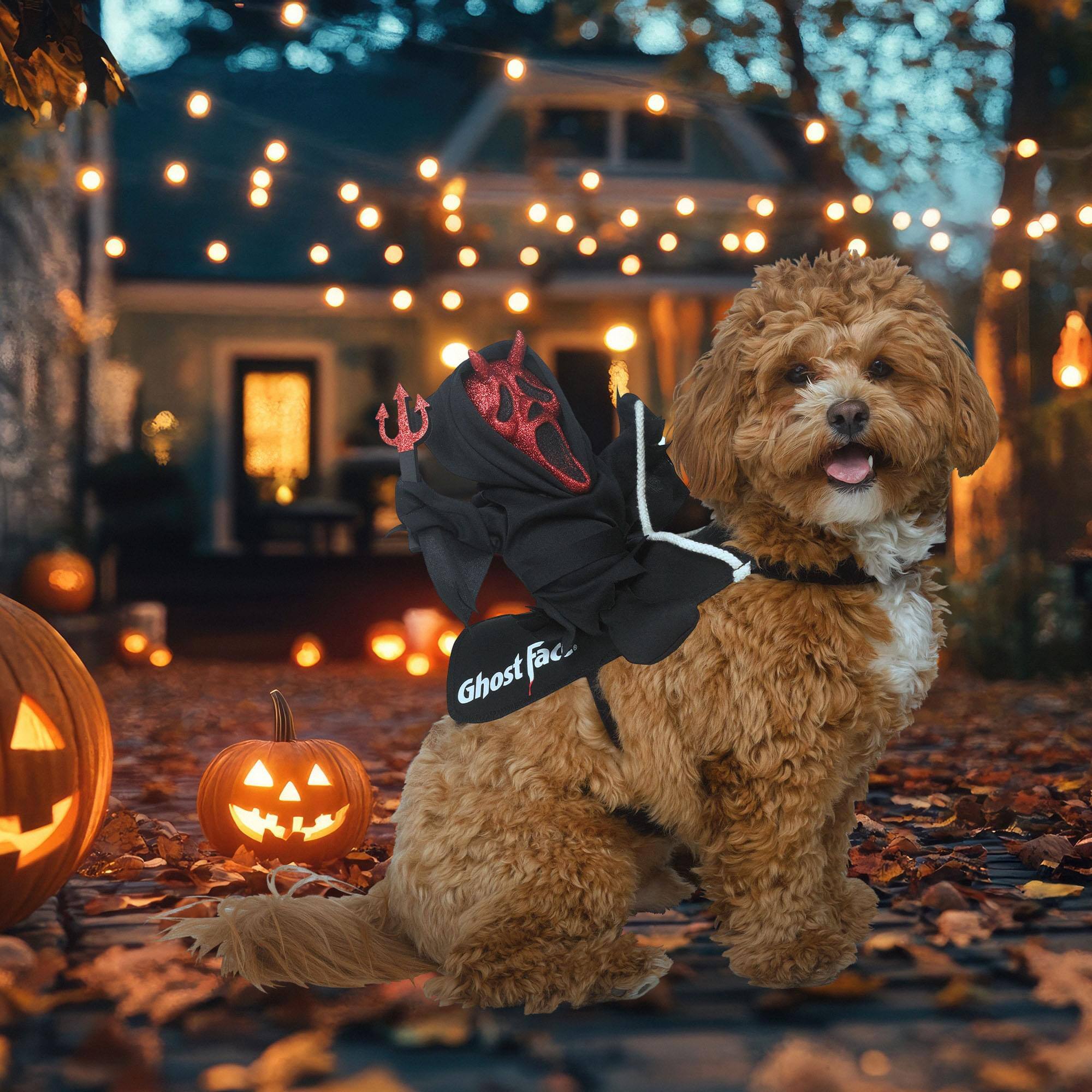 Alt View 2. Funworld - Ghost Face Devil Rider Pet Costume | Large/ X-Large - Multi-Colored.