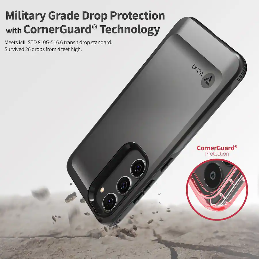 Graphite Button Components Vena OutCross for Samsung Galaxy S23 Case with Military Grade Dual ...