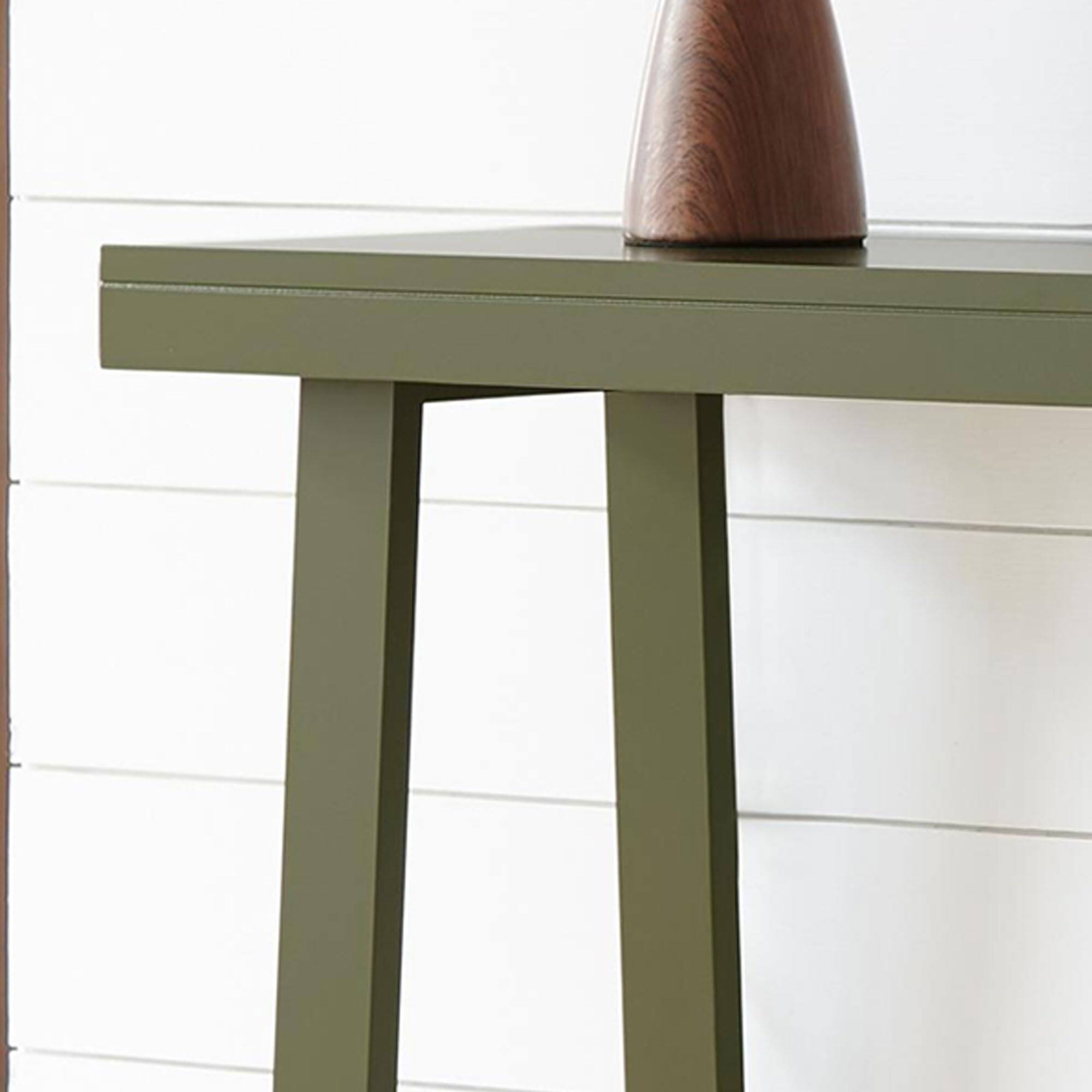 Back. Kings Brand Furniture - Kings Brand Furniture Emma Narrow Console Table with Lower Shelf - Dark Green 302.