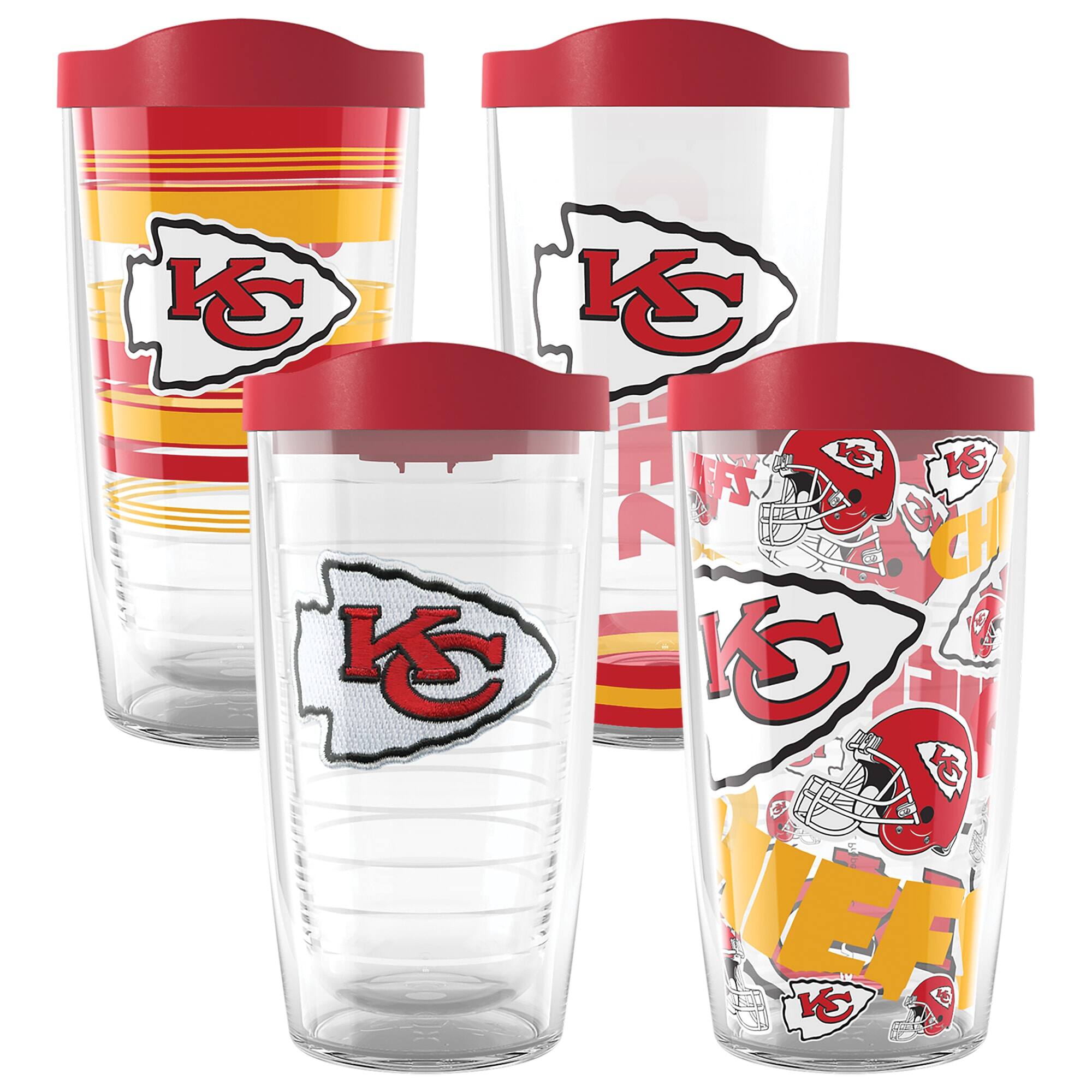 Tervis - Kansas City Chiefs Four-Pack 16oz. Classic Tumbler Set - Multicolor
