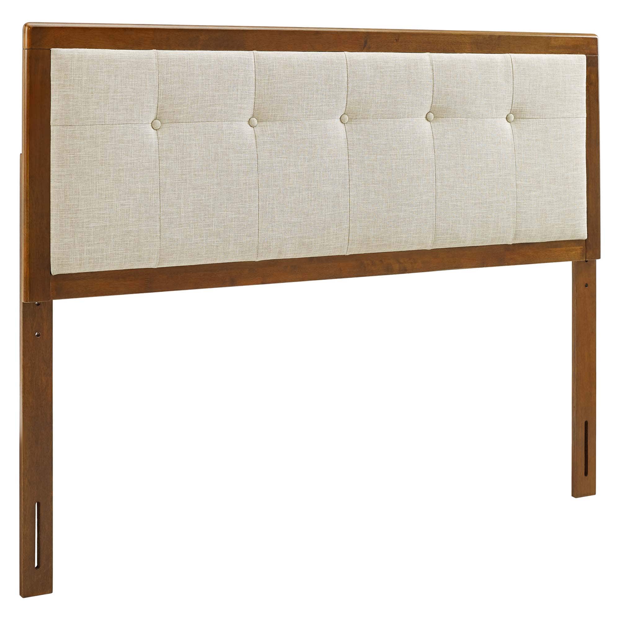 Draper Tufted Fabric and Wood King Headboard by Modway - Brown