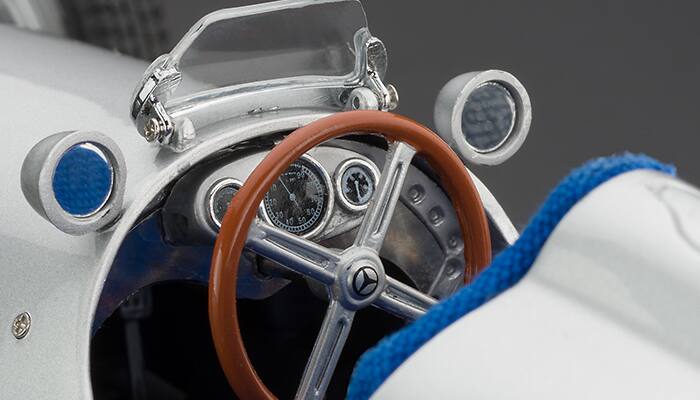 Alt View 2. CMC - 1938 Mercedes W 154 Silver 1/18 Diecast Car Model by CMC.