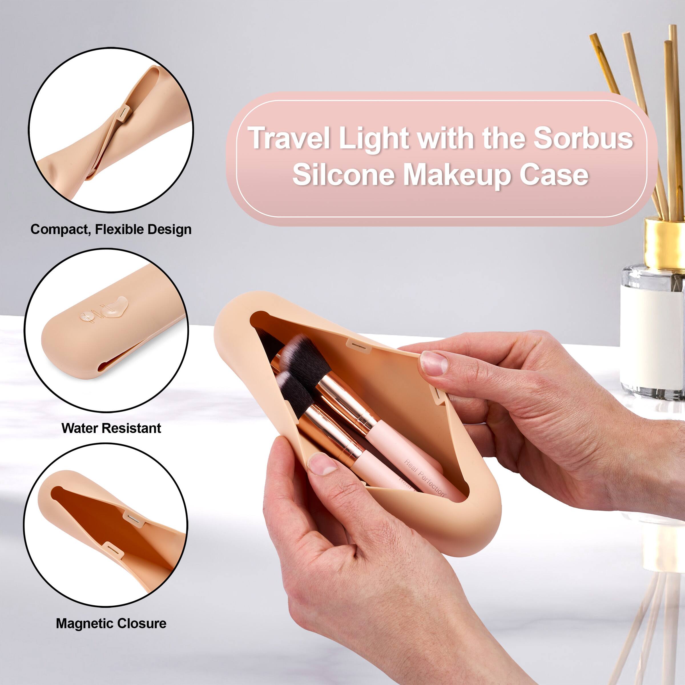 Travel Light with the Sorbus Silicone Makeup Case

- Compact, Flexible Design
- Water Resistant
- Magnetic Closure