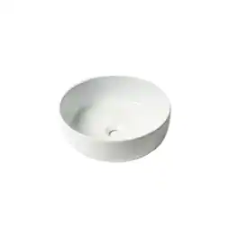 Alfi - 15" Round Above Mount Ceramic Sink - White