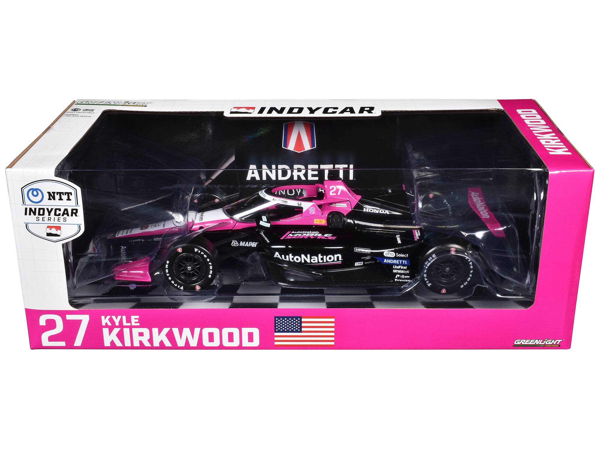 NTT INDYCAR SERIES  
ANDRETTI  
27  
KYLE KIRKWOOD  
AutoNation  
HONDA  
GREENLIGHT  
MADE IN USA