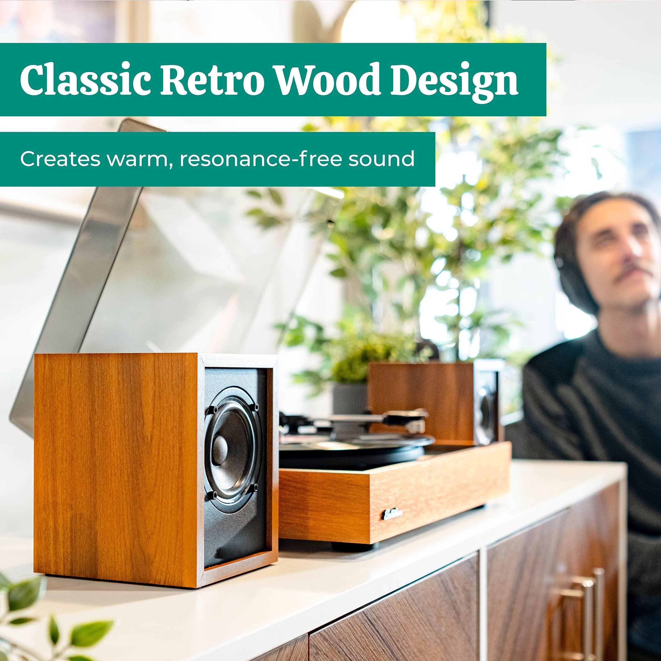 Classic Retro Wood Design  
Creates warm, resonance-free sound