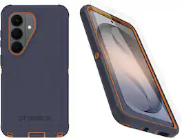 OtterBox - Galaxy S26 (Only) - Bundle: Defender Series Case with Magnets & Screen Protector - Rugged & Durable - Navy Canyon (Blue & Orange)