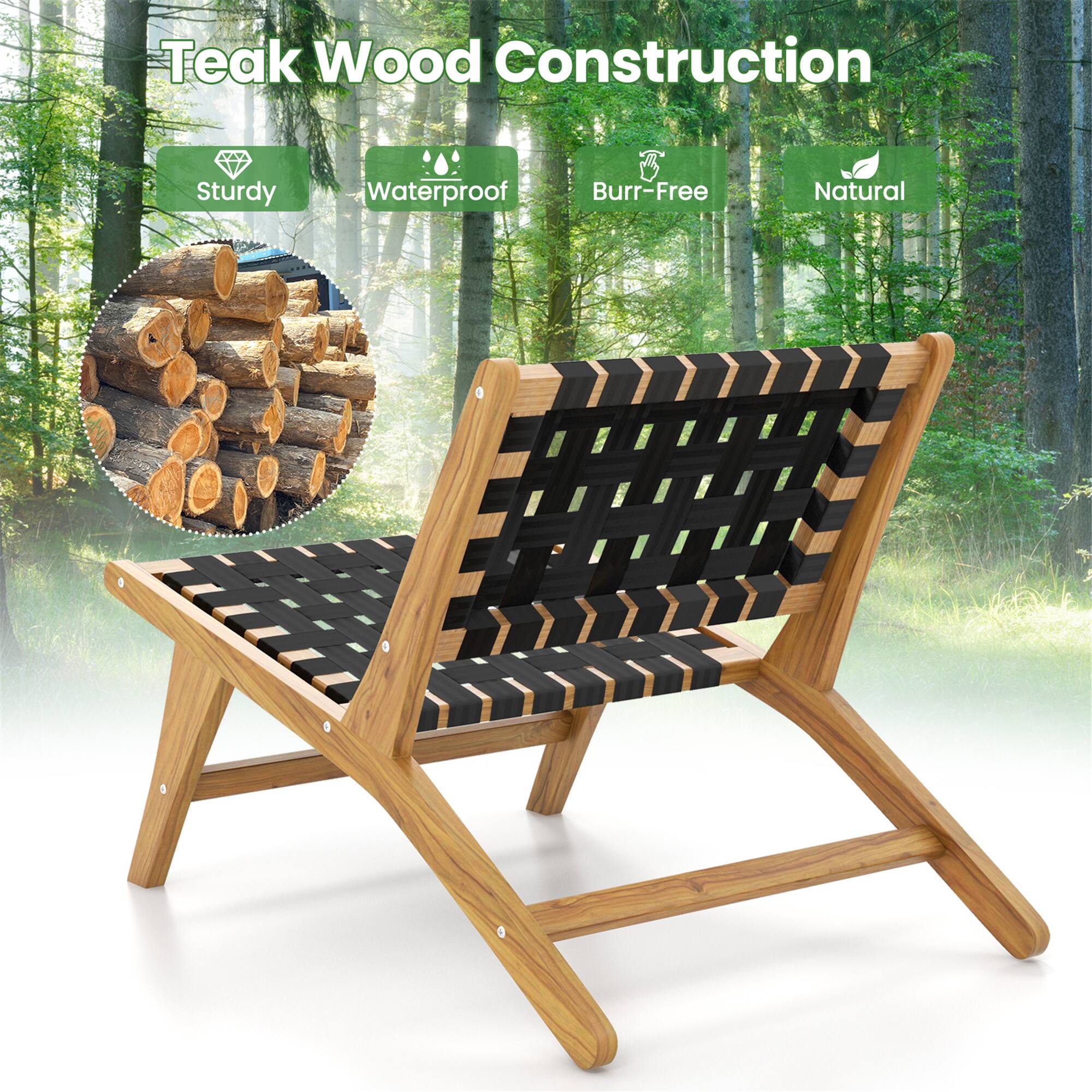 Teak Wood Construction

- Sturdy
- Waterproof
- Burr-Free
- Natural