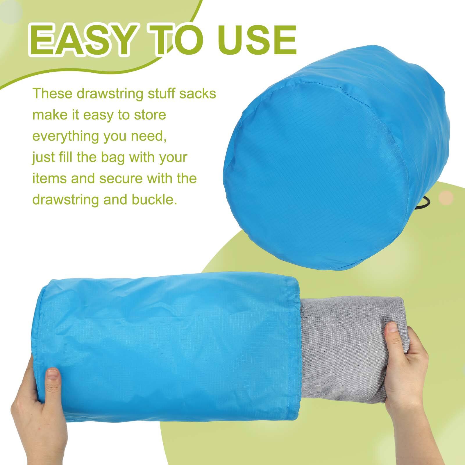 EASY TO USE

These drawstring stuff sacks make it easy to store everything you need, just fill the bag with your items and secure with the drawstring and buckle.
