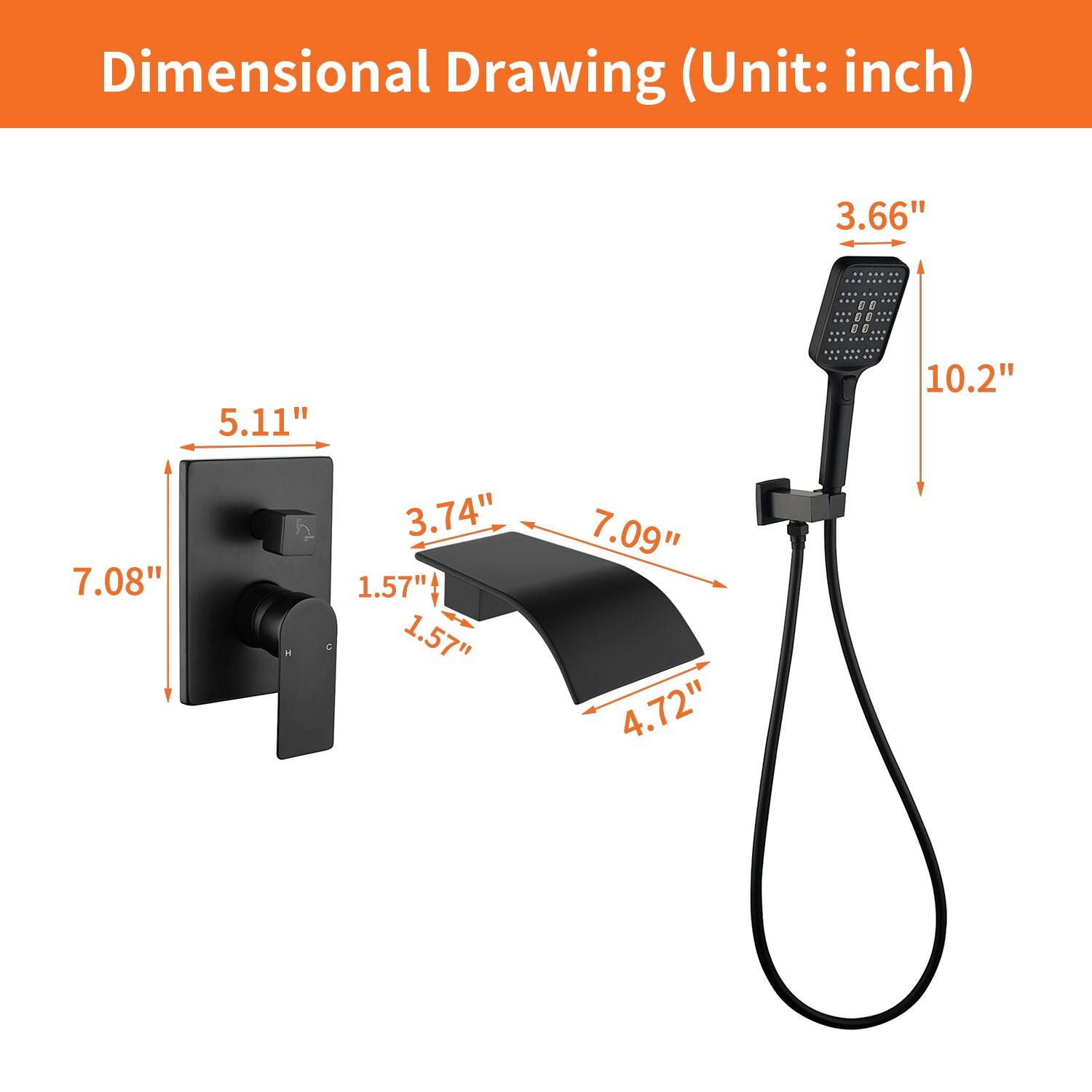 Dimensional Drawing (Unit: inch)

- 3.66"
- 10.2"
- 5.11"
- 7.08"
- 3.74"
- 1.57"
- 1.57"
- 7.09"
- 4.72"