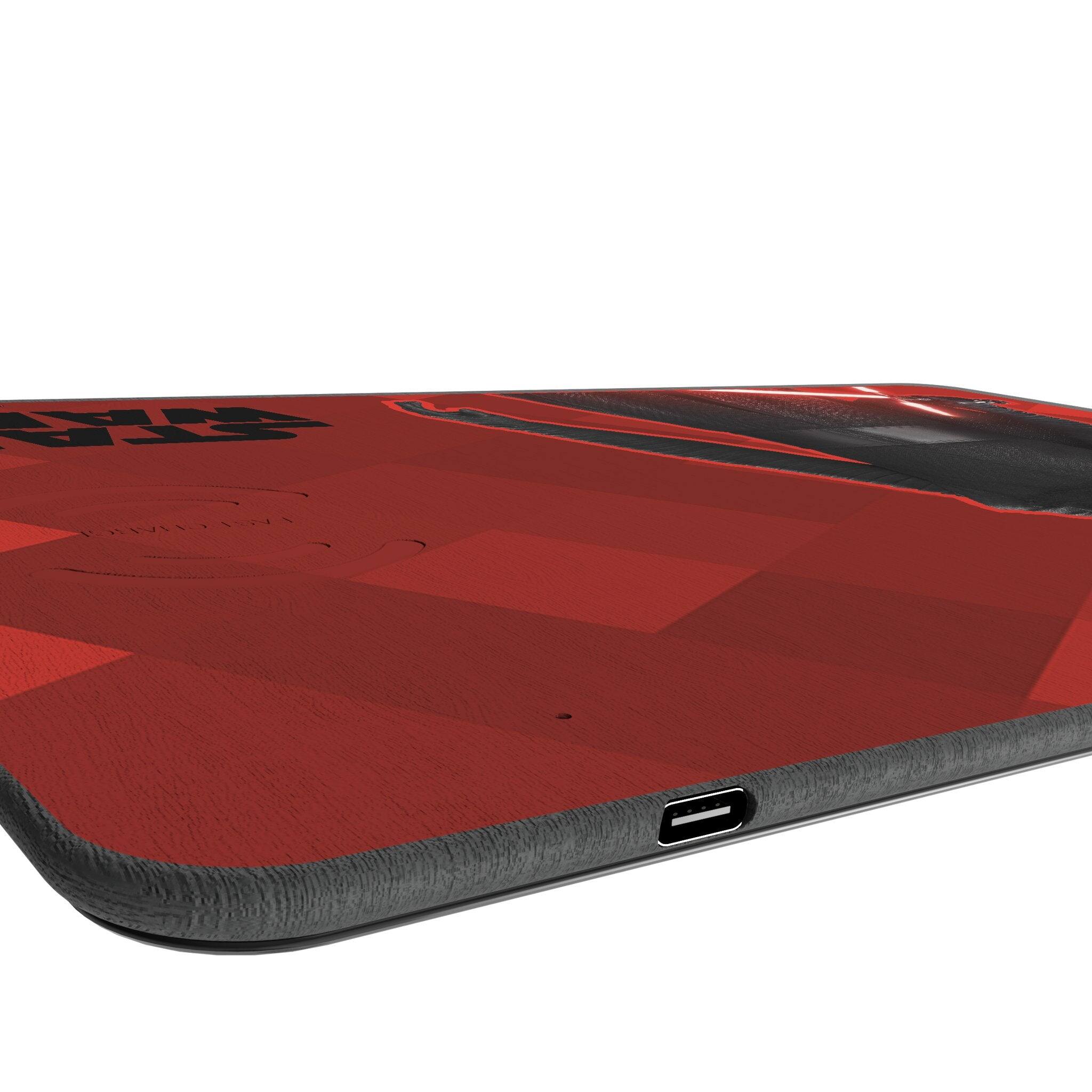 Left. Keyscaper - Star Wars: The Force Awakens Color Block 15-Watt Wireless Charger and Mouse Pad - Kylo Ren.
