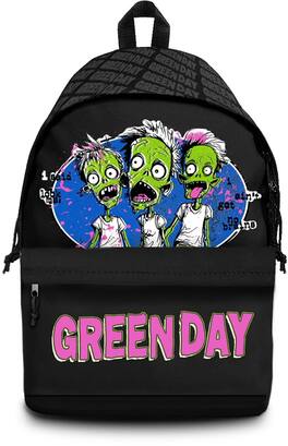 PopMarket - Green Day - Rocksax - Green Day - Zombie Logo - Daypack with Laptop Pocket (Black) - Multicolor