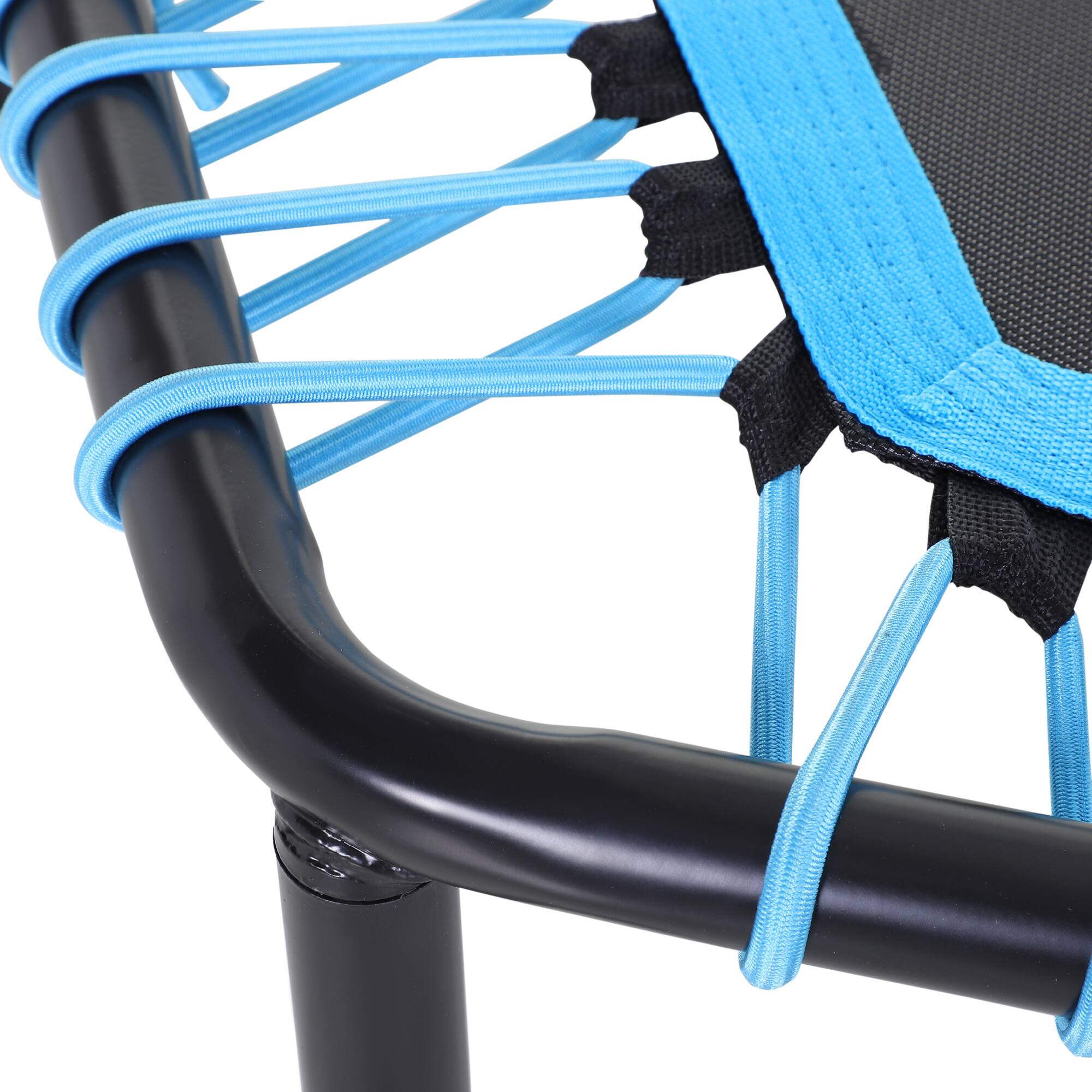 Alt View 7. Soozier - 48" Adult Hexagon Rebounder Trampoline Fitness Bungee Jumping Cardio Trainer Outdoor Bouncer Jumper Adjustable Bar - Blue and Black.