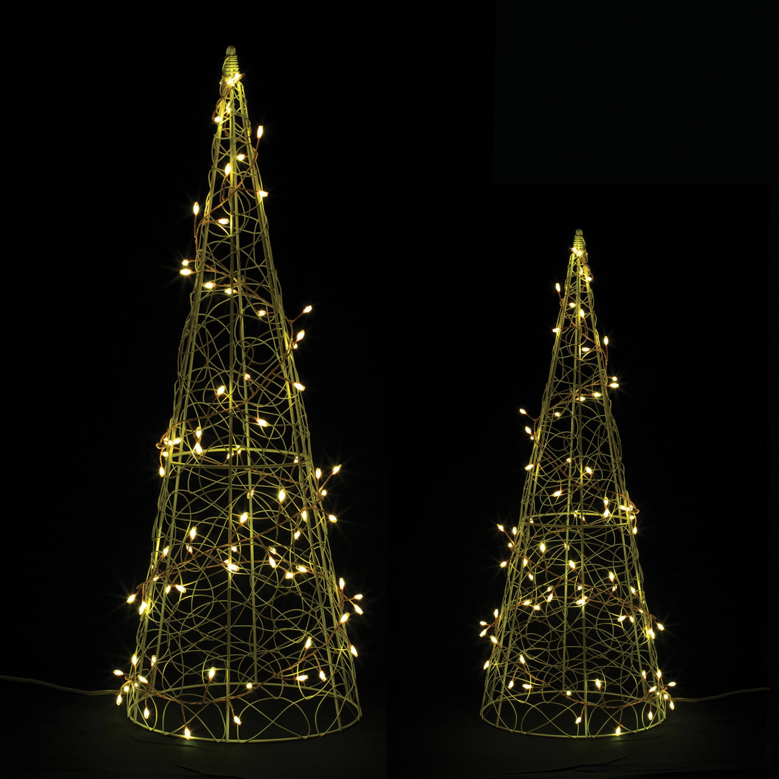 Alt View 5. BreeBe - Multicolor LED Tree (Set of 2) - White, Multicolor.