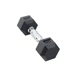 Inspire - Fitness 5 LB Rubber Dumbbell - Black