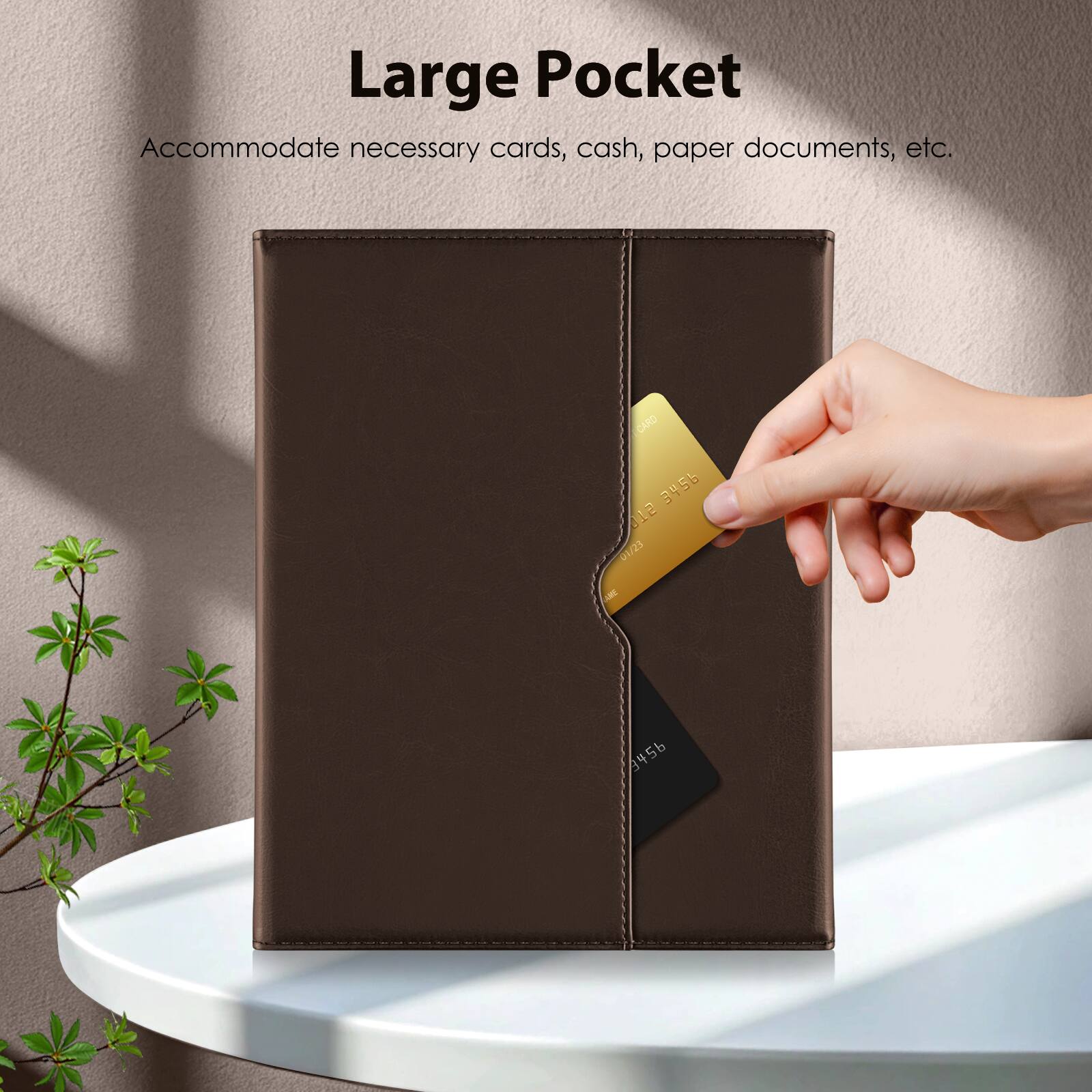 Large Pocket  
Accommodate necessary cards, cash, paper documents, etc.  
CARD 6456 1 01/23 -N 3456