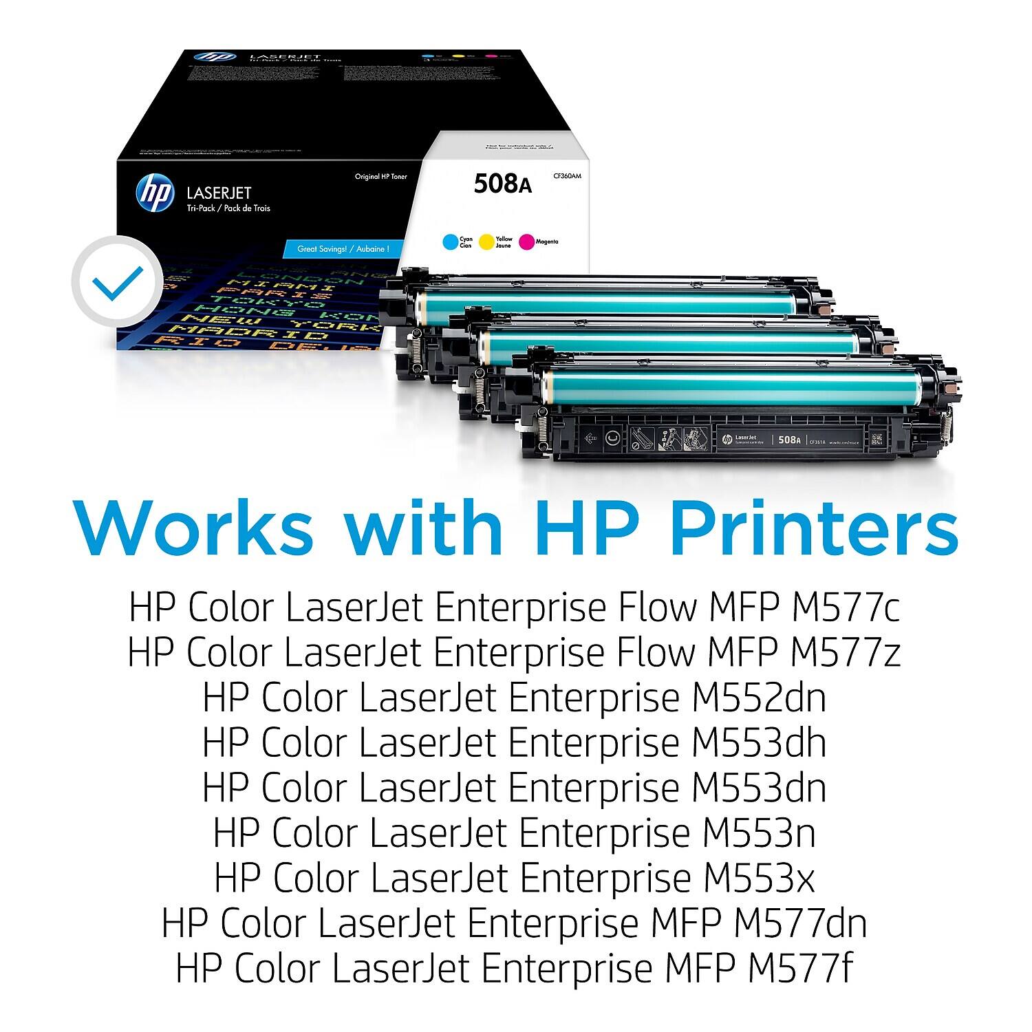 FRA M2R ... - hp LASERJET nothintack . Pock de Trais Original - CEOAN 508A - Servinge / Adrass Caes - - - - - - MINEON MiH RRIE ToKYo HONG KO NEW YORK RID MADRIC RE - - 508a I Works with HP Printers HP Color LaserJet Enterprise Flow MFP M577c HP Color LaserJet Enterprise Flow MFP M577z HP Color LaserJet Enterprise M552dn HP Color LaserJet Enterprise M553dh HP Color LaserJet Enterprise M553dn HP Color LaserJet Enterprise M553n HP Color LaserJet Enterprise M553x HP Color LaserJet Enterprise MFP M577dn HP Color LaserJet Enterprise MFP M577f