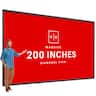 KHOMO GEAR - 200" Fixed Frame Projector Screen – Matte Wall-Mount 16:9 Screen for 4K/8K HDR & UST Projectors