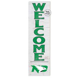 Jardine - North Dakota 10'' x 35'' Indoor/Outdoor Welcome Sign - White