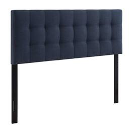 FurniFact - Upholstered Fabric Queen Headboard with Soft Padding and Sturdy Frame - Blue