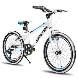 JOYSTAR - Lubbock 20 Inch Kids Bike with 7-Speed, Hardtail Mountain Bike for Kids Ages 6-10 MTB for Boys Girls - White