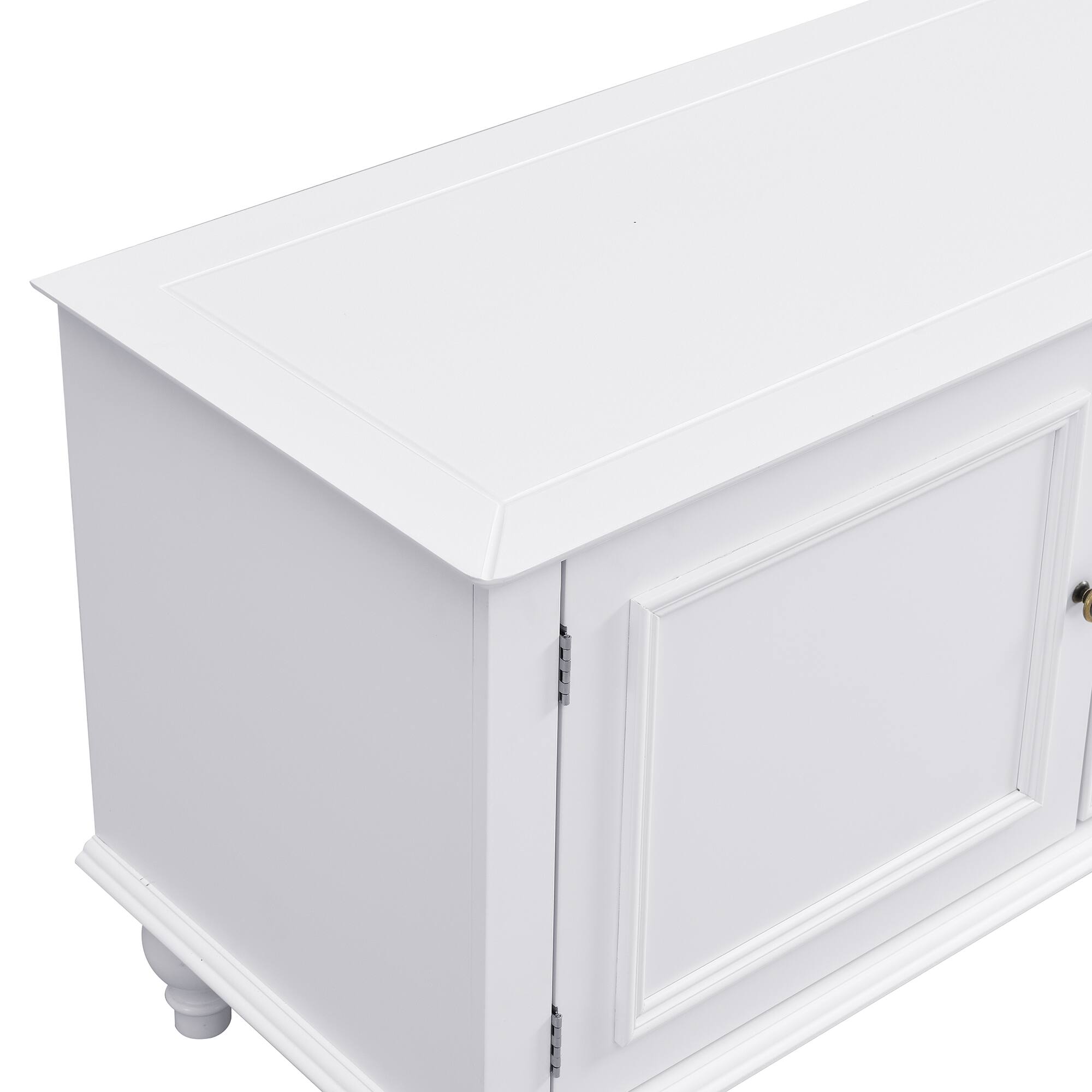 Alt View 7. Bestier - 70.9'' Modern TV Stand for TVs up to 80 Inches, Entertainment Center with 2 Drawers and 2 Cabinets for Living room - White.