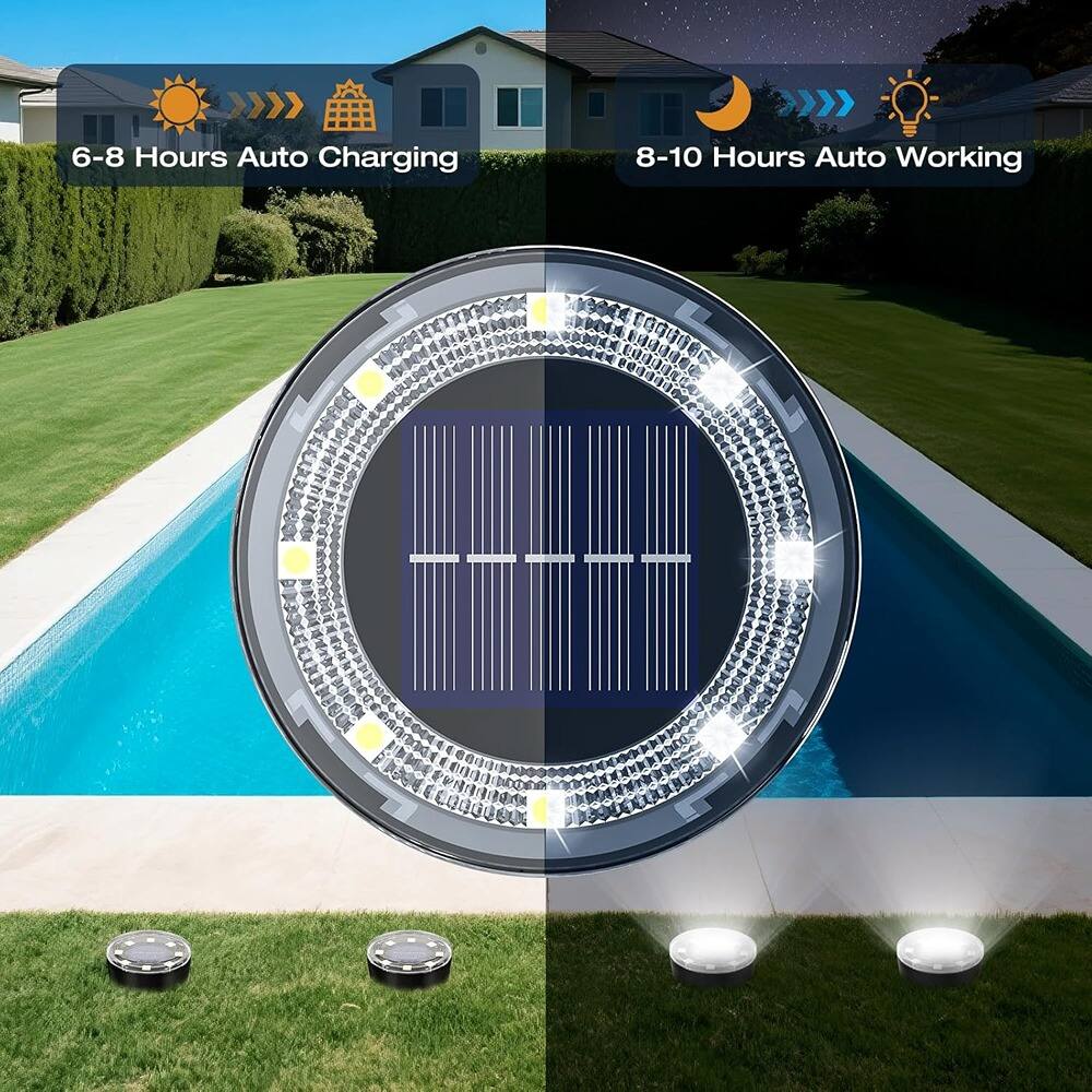 MOSZAR LLC Mini Solar Ground Lights, 24 Pack Solar Lights