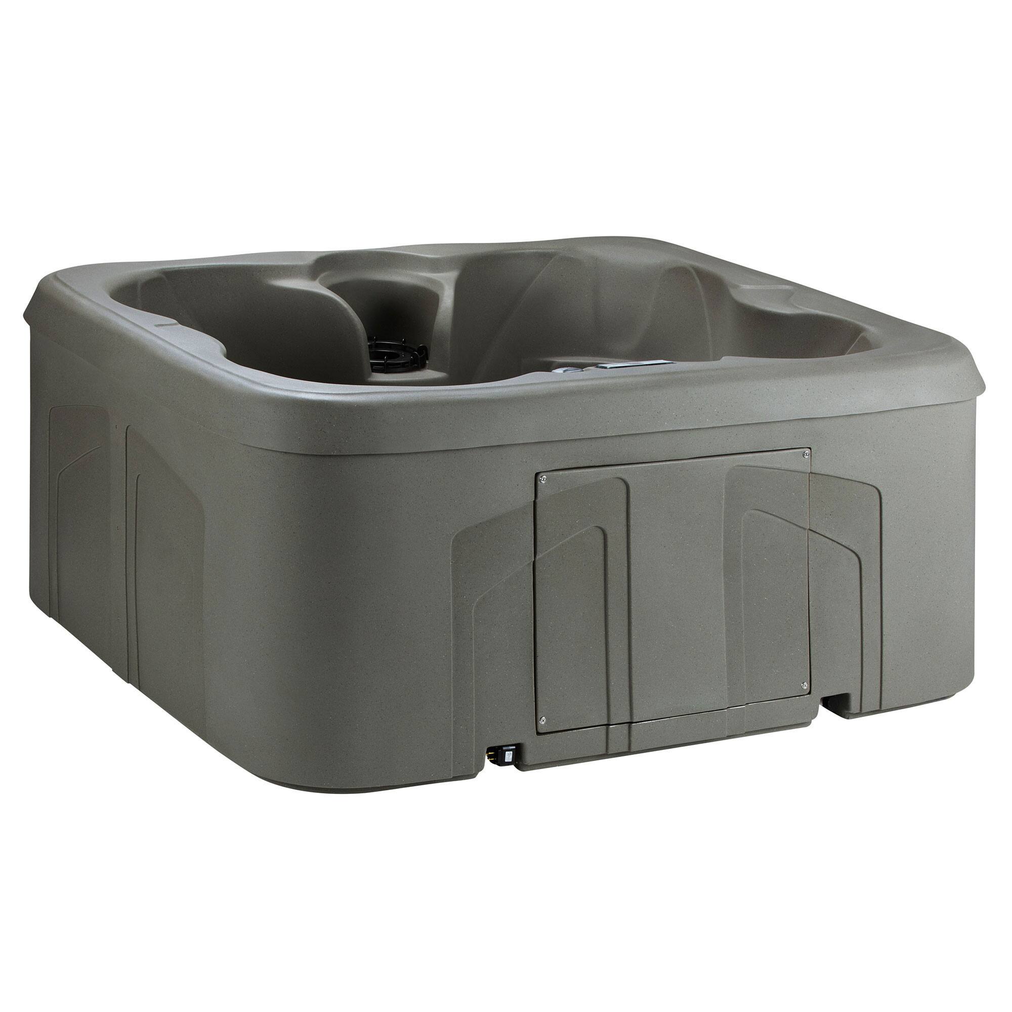 Alt View 1. Lifesmart - LifeSmart 4 Person Inflatable Hot Tub Spa, Side Step for Square & Round Hot Tubs - Taupe.
