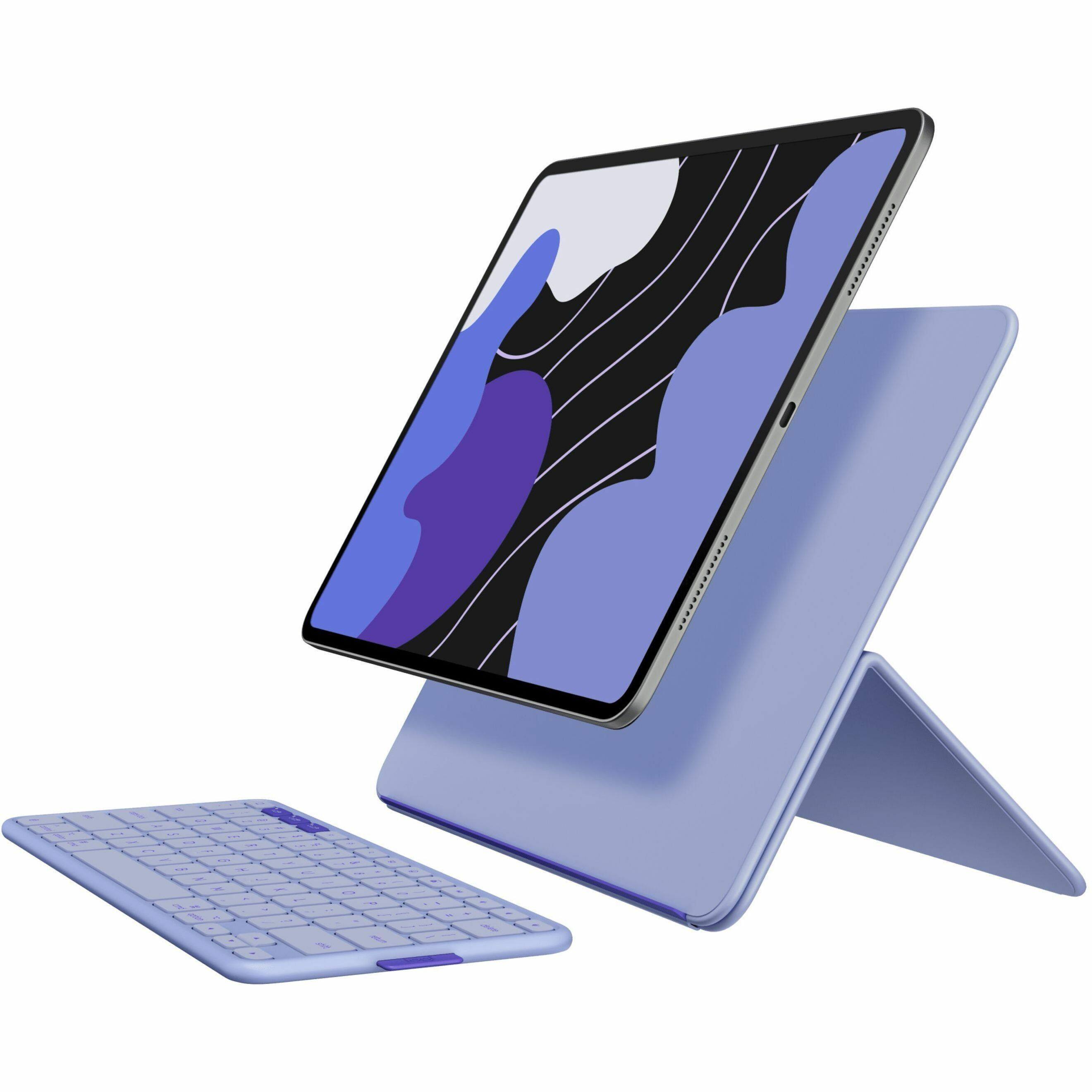 Alt View 8. Logitech - Logitech Flip Folio Keyboard/Cover Case (Folio) for 11" Apple iPad Pro 11 (2024), iPad Air 11 (2024), iPad Air (5th - Purple.