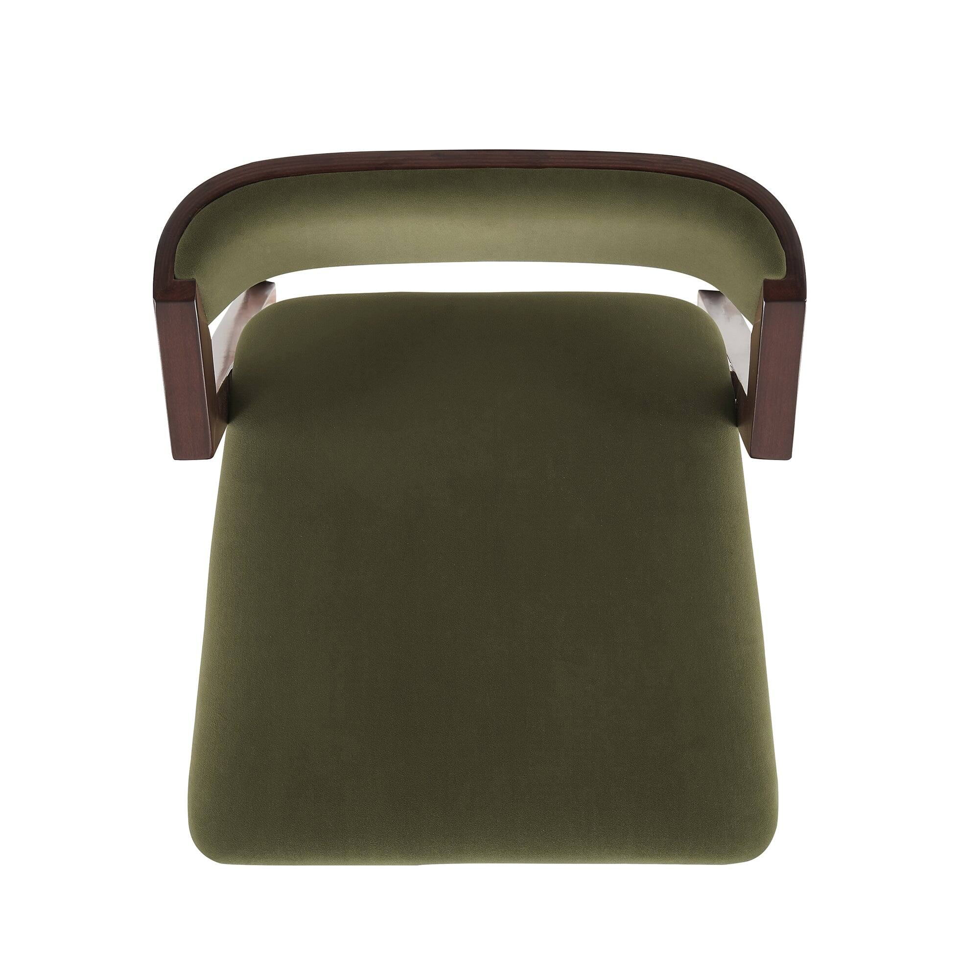 Alt View 5. Manhattan Comfort - Patricia Modern Wood Upholstered Barstool - Set of 2 - Turtle Green.