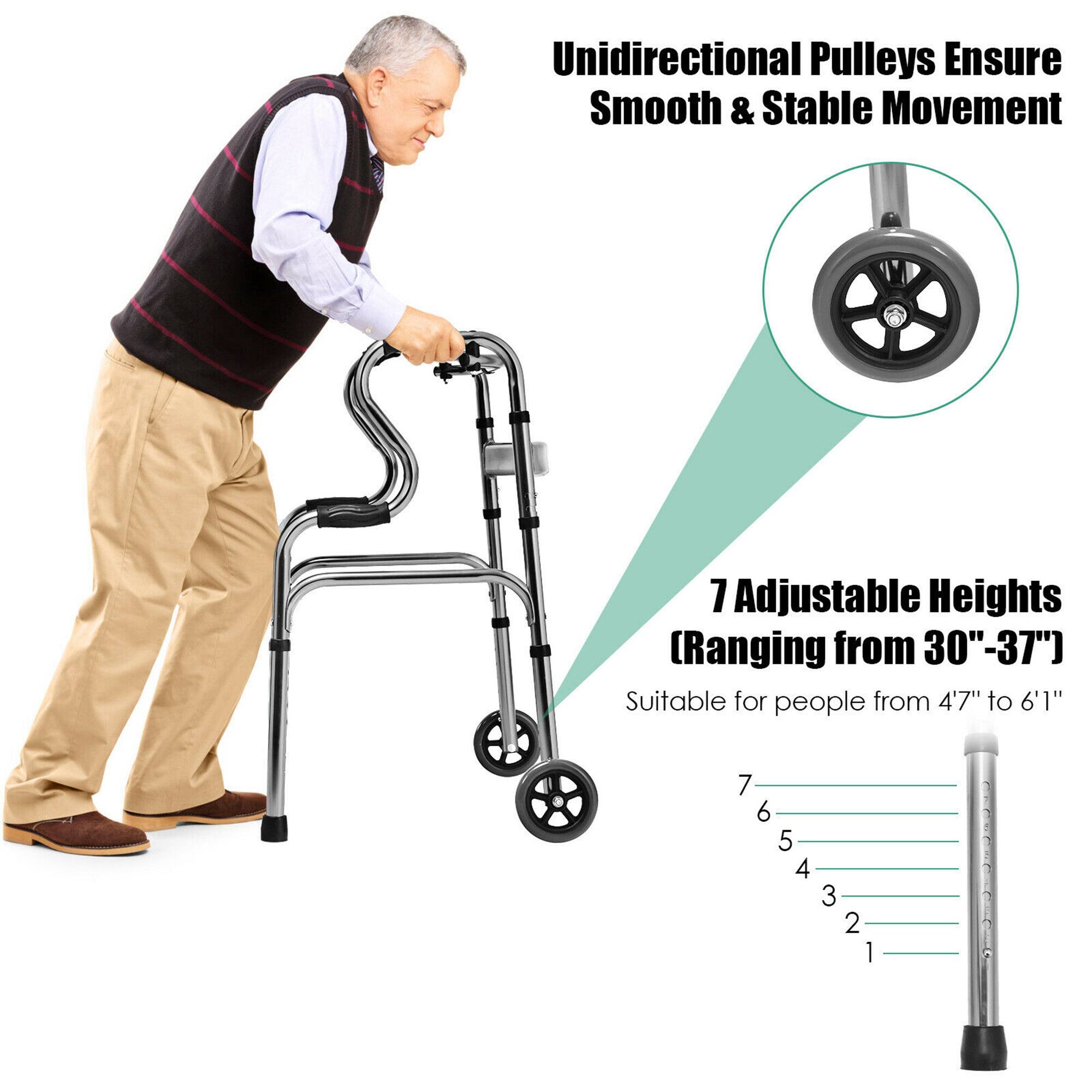 Unidirectional Pulleys Ensure Smooth & Stable Movement

7 Adjustable Heights (Ranging from 30"-37")

Suitable for people from 4'7" to 6'1"