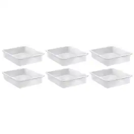 Teacher Created Resources - Large Plastic Letter Tray, Clear, Pack of 6