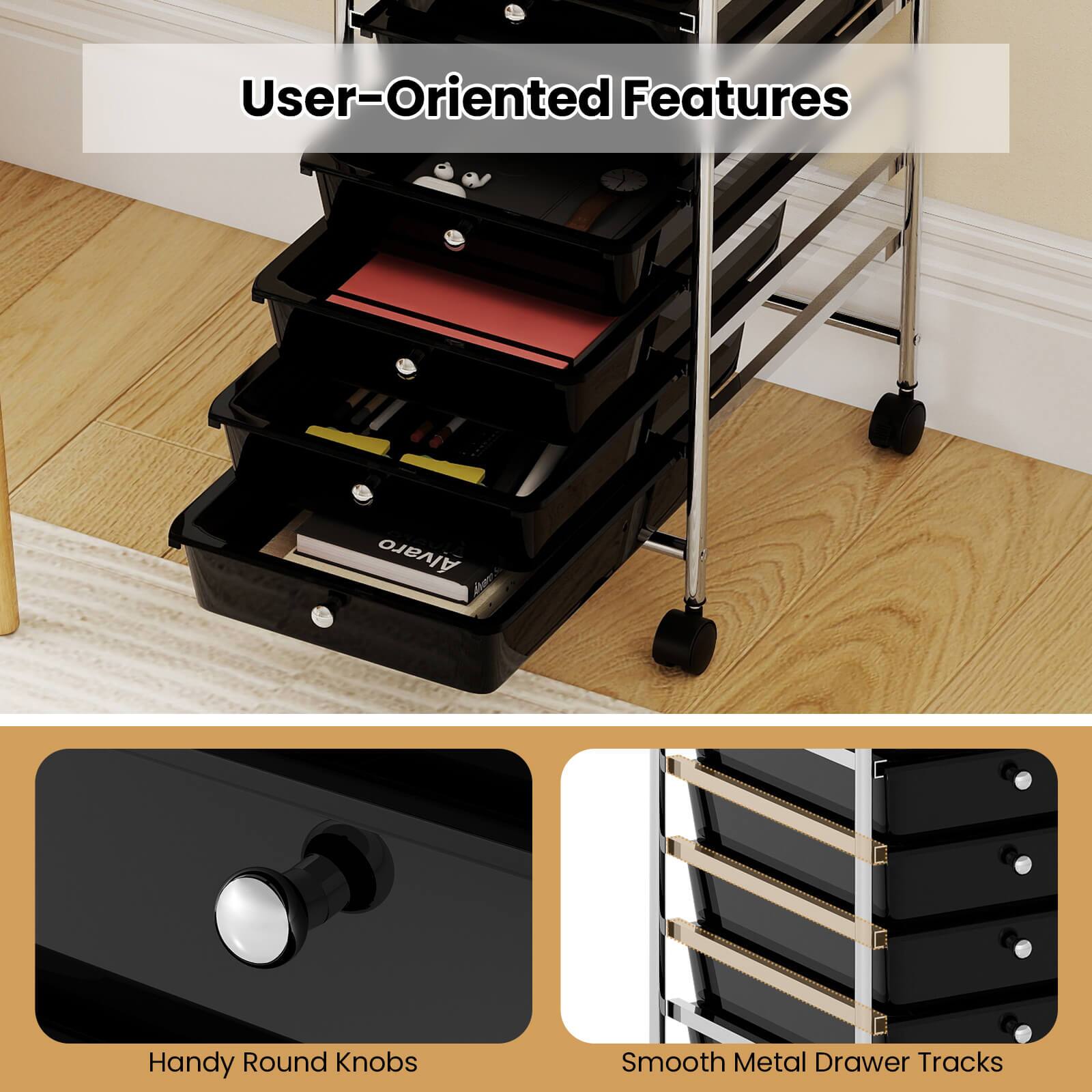 User-Oriented Features

Handy Round Knobs

Smooth Metal Drawer Tracks
