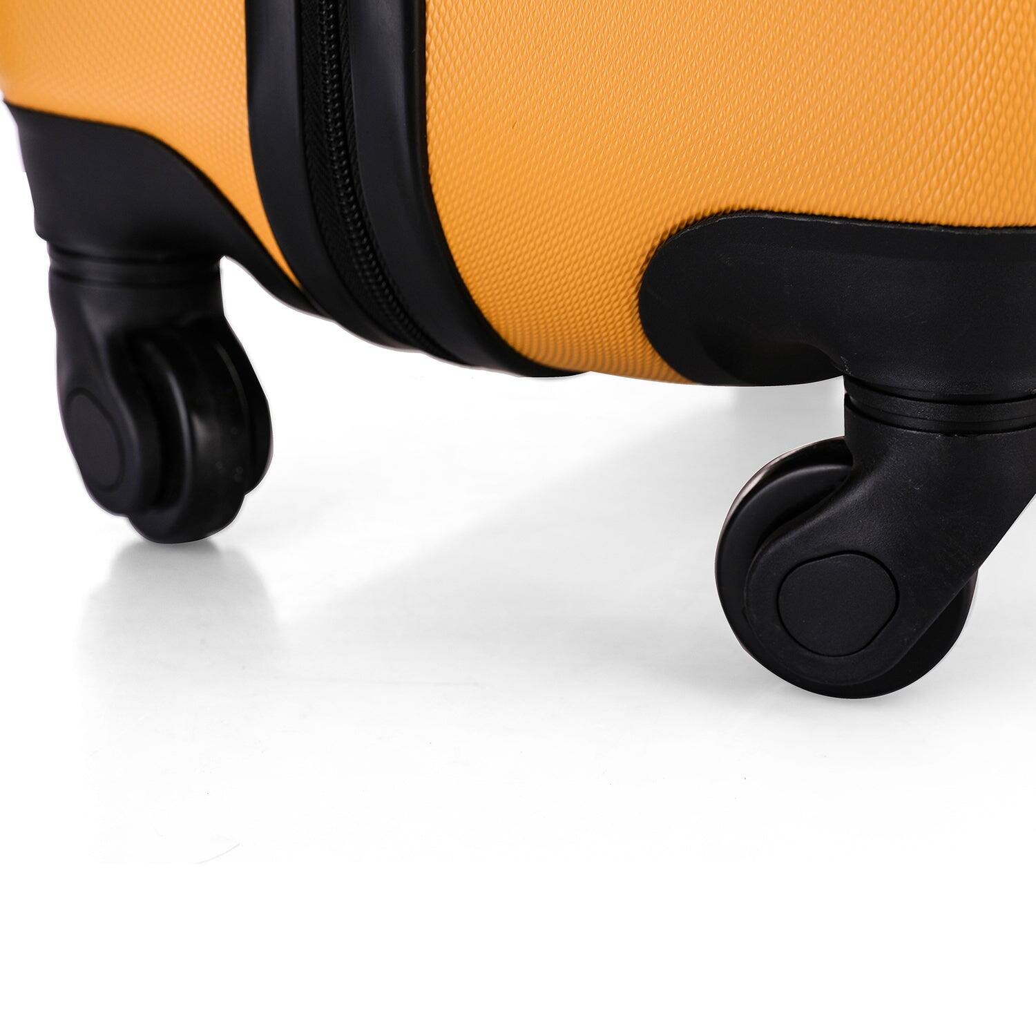 Alt View 4. InUSA - Pilot lightweight hardside spinner luggage 28" - MUSTARD.