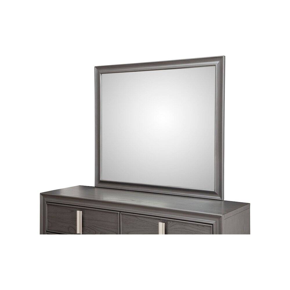 Left. Alpine Furniture - Lorraine Mirror - Dark Grey.