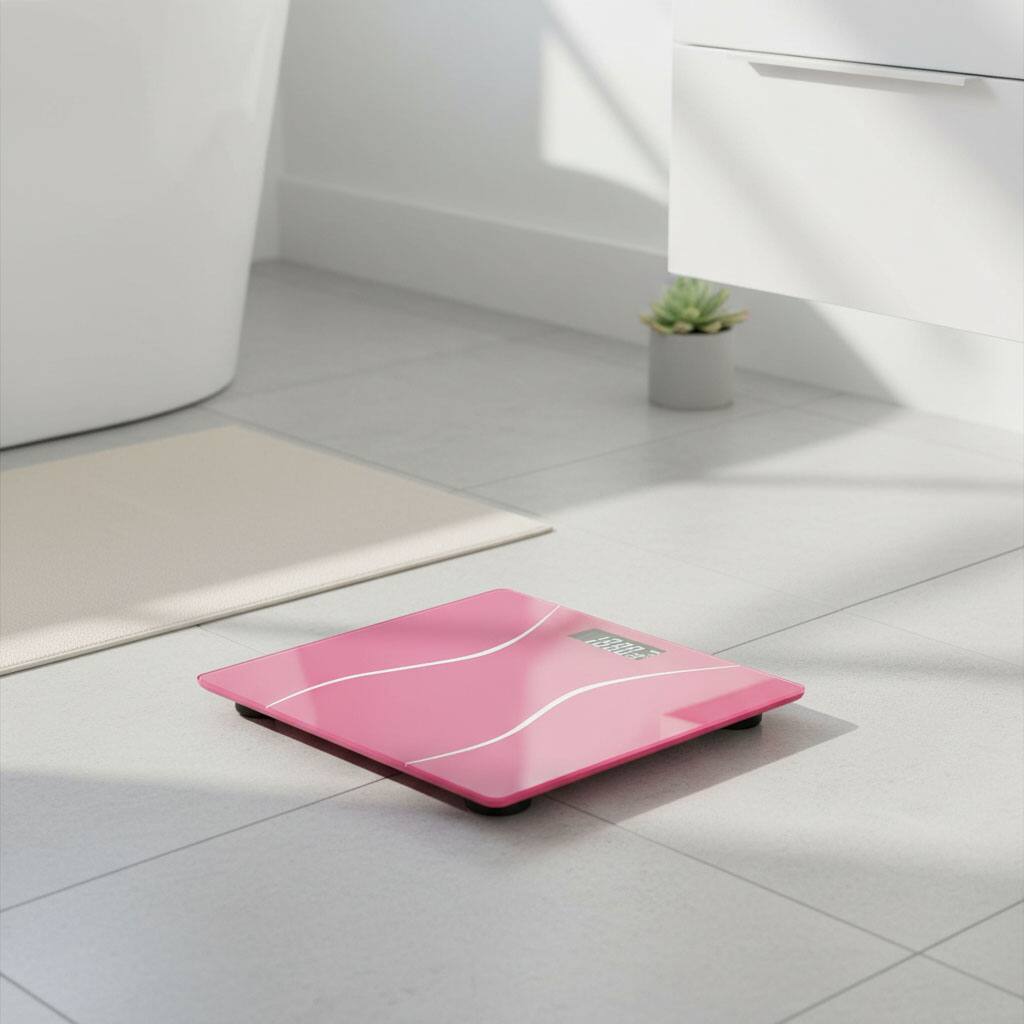 Alt View 1. FINEAK - Digital Body Weight Scale Max:400LB/180KG - Pink.