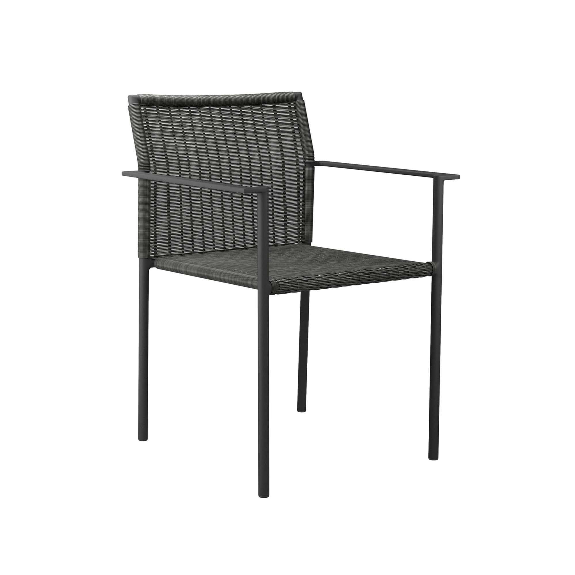 Alt View 1. Modway - Lagoon Outdoor Patio Dining Armchairs Set of 2 by Modway - Charcoal.