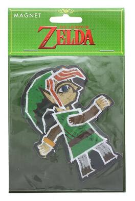Just Funky - The Legend of Zelda Link Painting 4-Inch Auto Magnet - Green