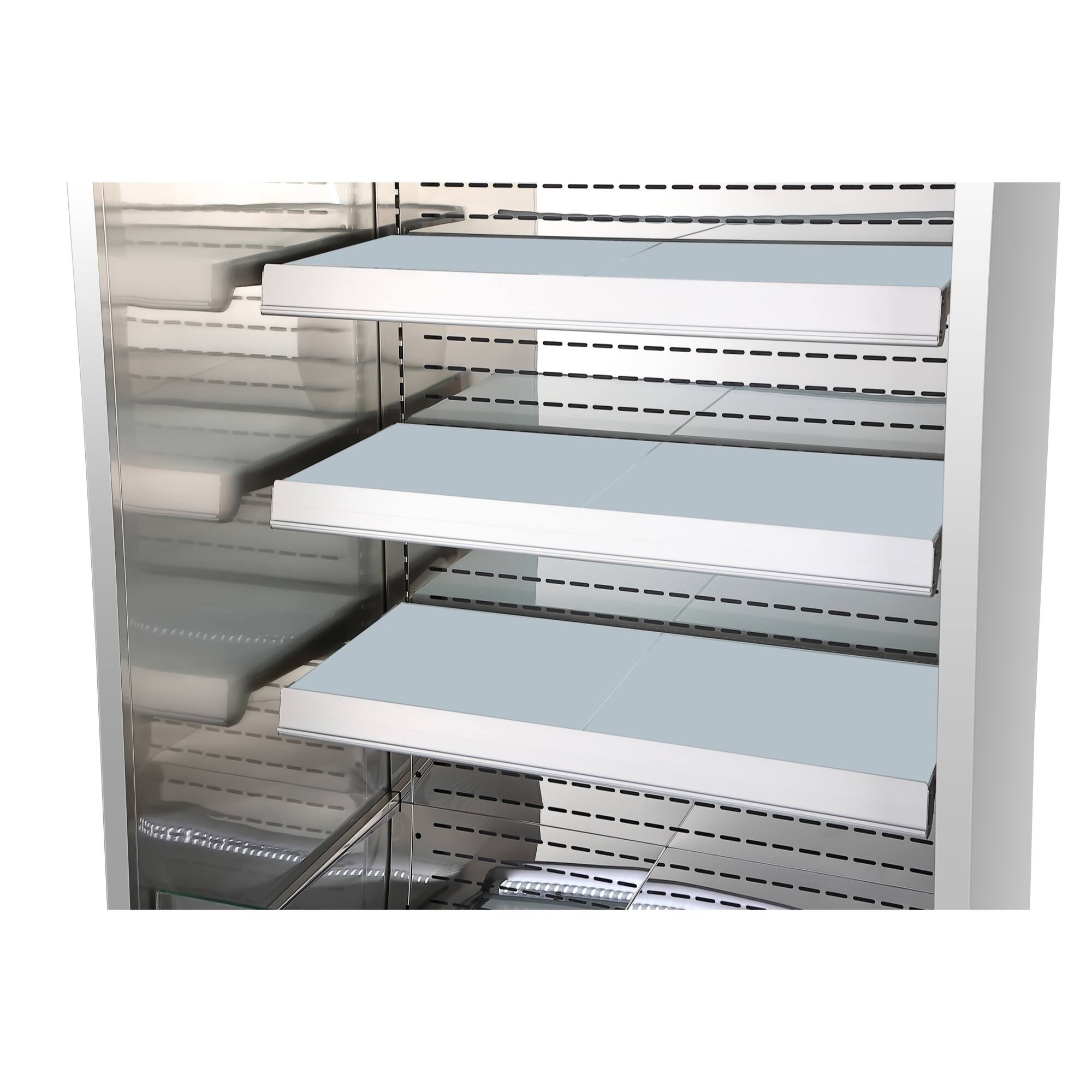 Alt View 3. Koolmore - 36 in. Open-Air Merchandiser Grab and Go Refrigerator, 18 cu. ft. in Stainless Steel (KM-CDA-18C-SS) - stainless steel.