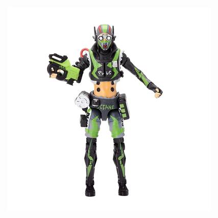 Front. Jakks Pacific - Apex Legends Hit and Run Octane 6 Inch Action Figure - Green.