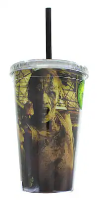 Just Funky - The Walking Dead Zombies 16oz Carnival Cup w/ Straw & Lid - Multicolored