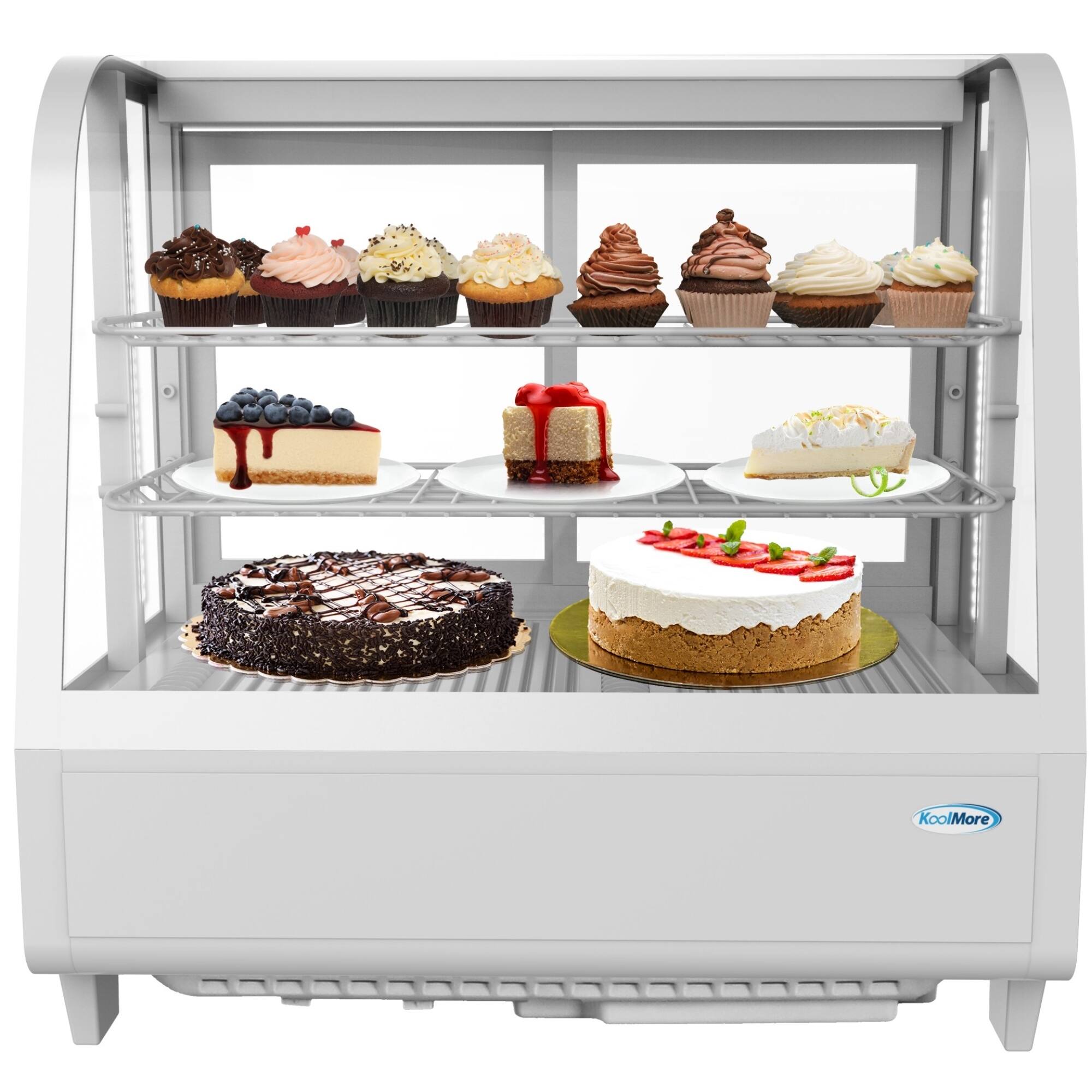 Front. Koolmore - 27 in. Countertop Display Refrigerator - 3.6 Cu Ft. CDC-3C-WH - White.