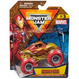 Monster Jam - Marvel Iron Man Truck Series 2 Die-Cast 1:64 Superhero Toy for Ages 3 and Up - Red & Gold