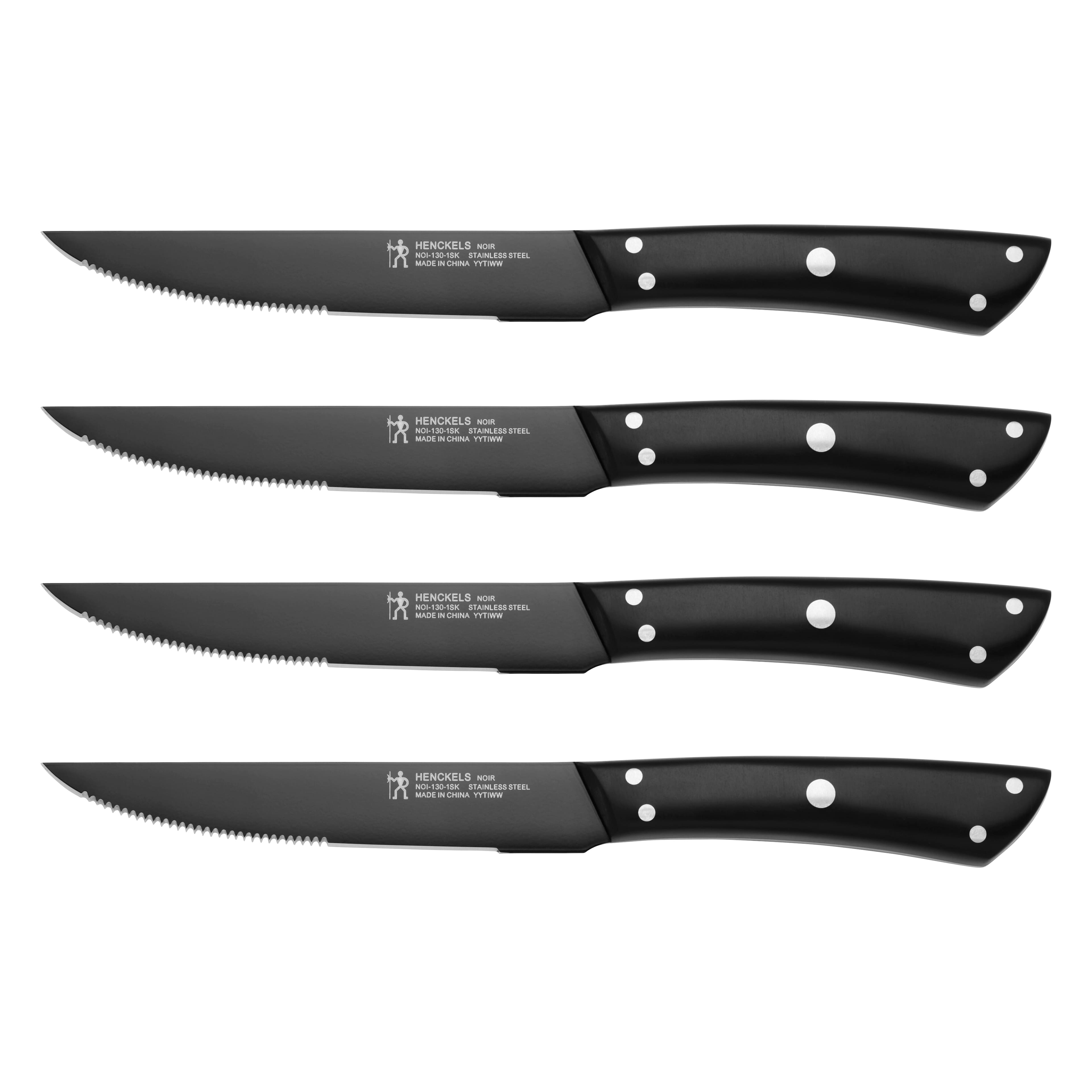 Henckels - Noir 4-pc Steak Knife Set - Black