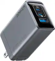 Anker - Prime Charger (100W, 3 Ports, GaN) - Silver - Front_Zoom