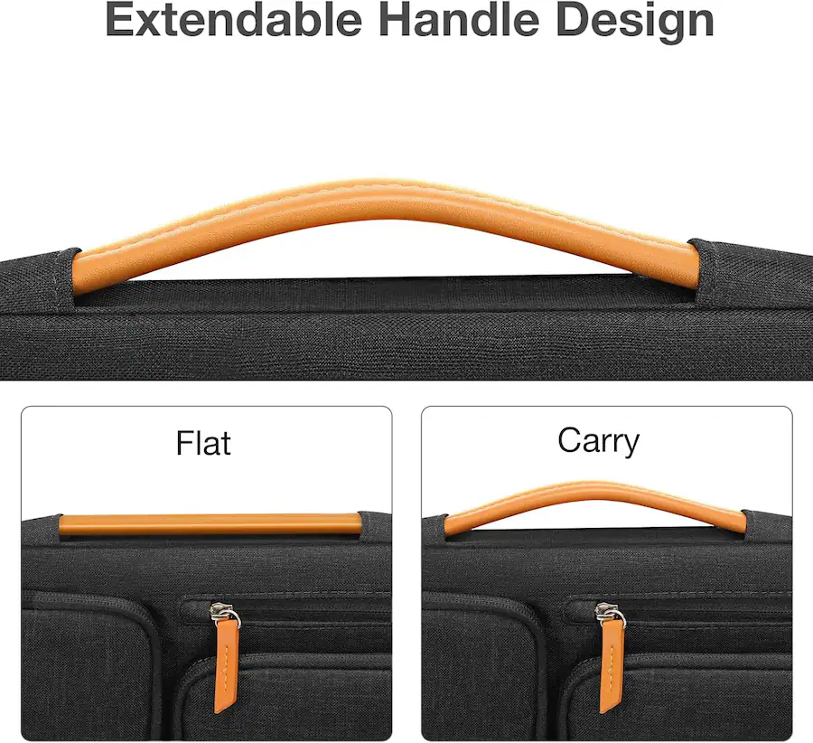 Extendable Handle Design mosiso 360 Protective Laptop Handbag Sleeve 17 17.3 inch for Dell HP ...
