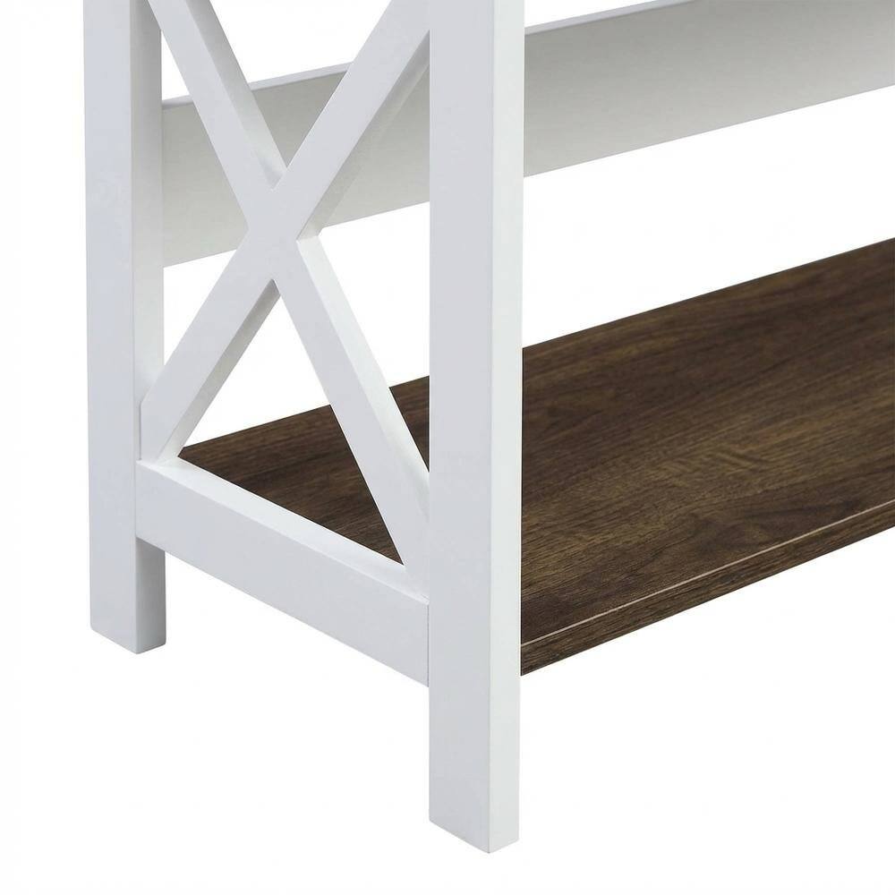 Alt View 3. FurniFact - Wooden 5-Tier Bookcase with Drawer for Storage and Display - Driftwood.